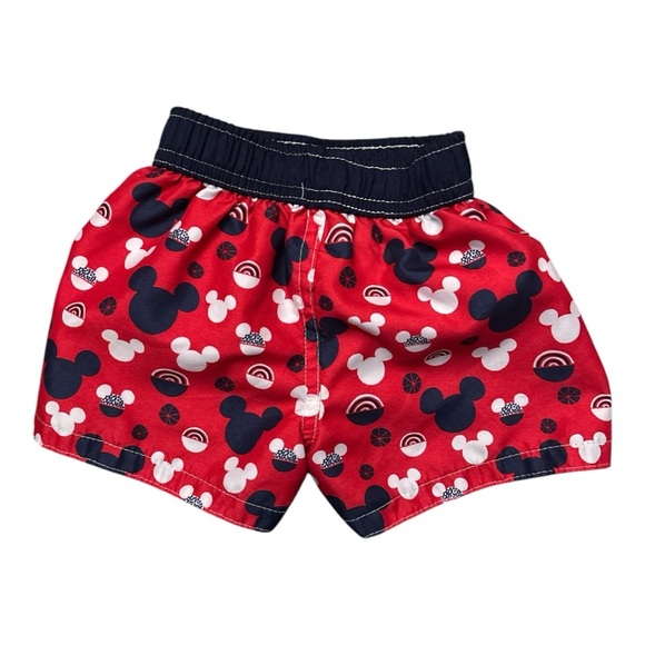 Mickey Mouse Swim Trunks Red Baby Boy 3/6 Months Disneyland, Disney Cruise - Picture 2 of 3